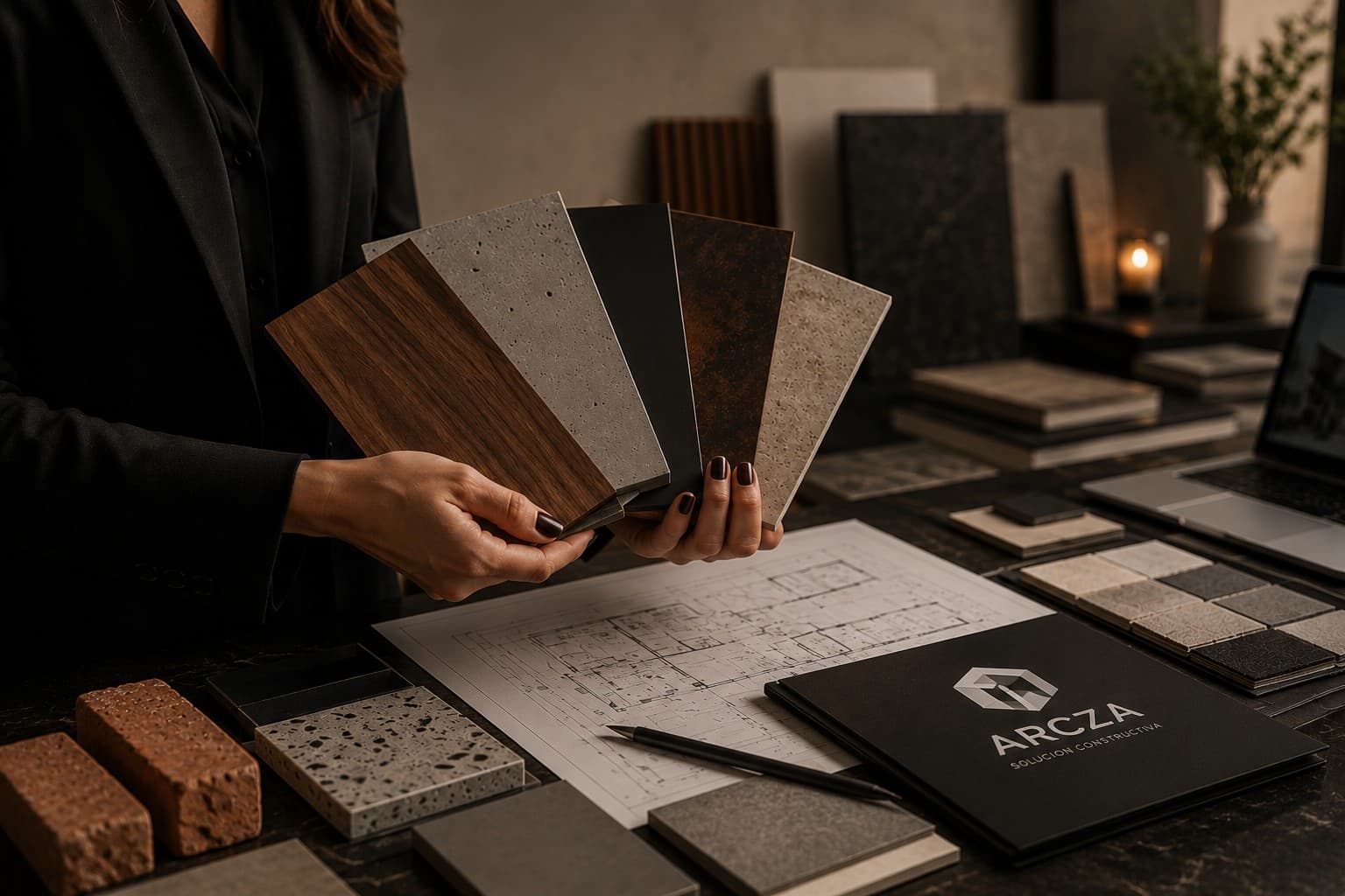 Selección de materiales de interiorismo realizado por ARCZA